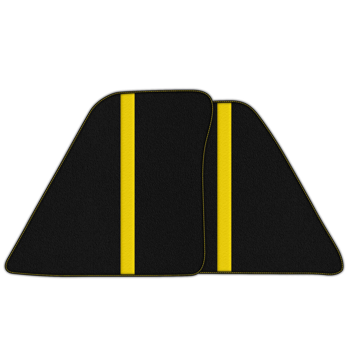 Black Floor Mats with Leather Line for Ferrari 296 GTS (2022-2027) - Various Colors