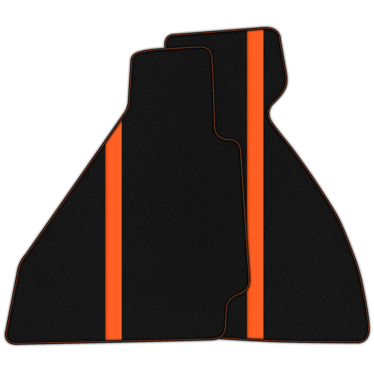 Black Floor Mats with Leather Line for Ferrari 328 GTB (1985-1989) - Various Colors
