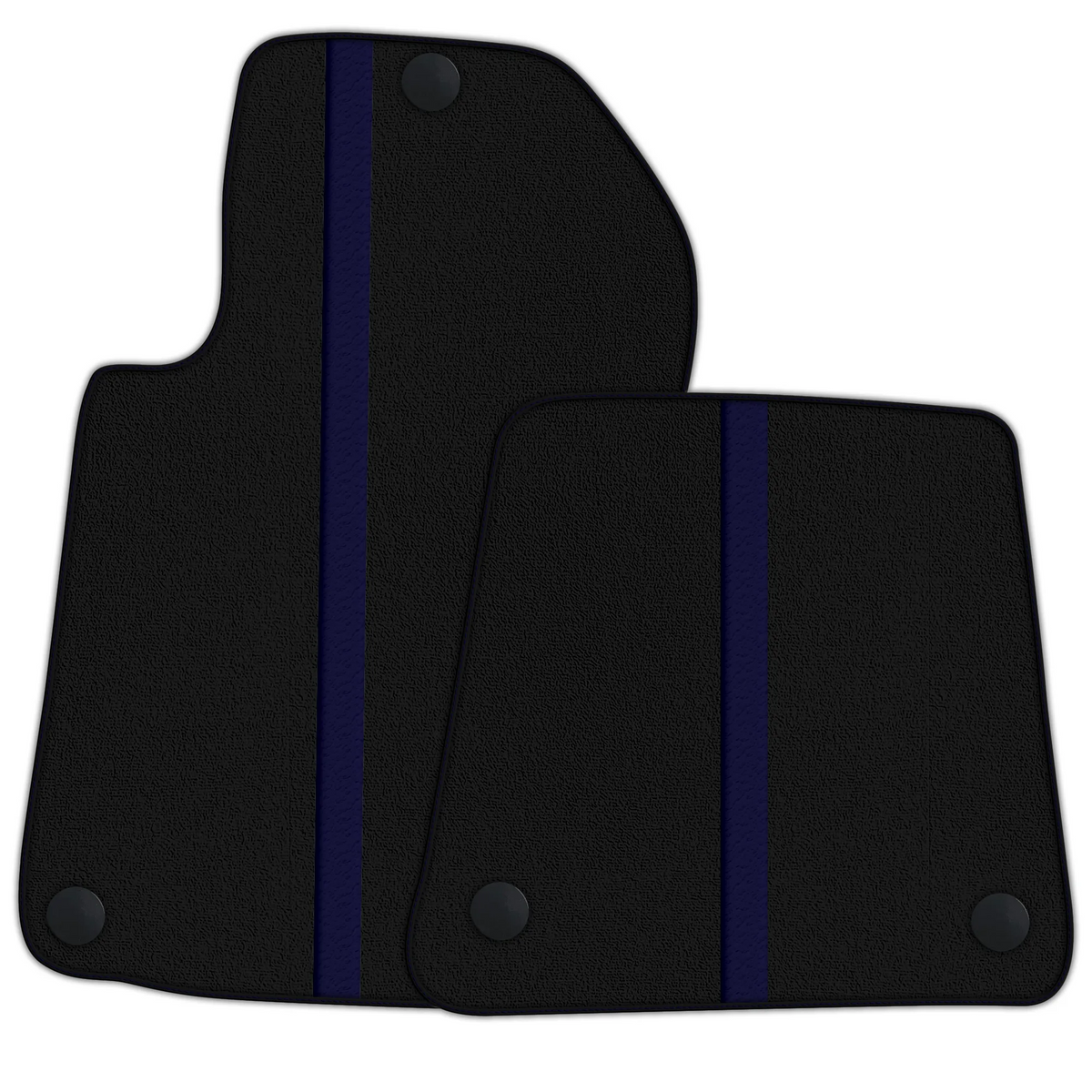 Black Floor Mats with Leather Line for Ferrari 612 Scaglietti (2005-2011) - Various Colors