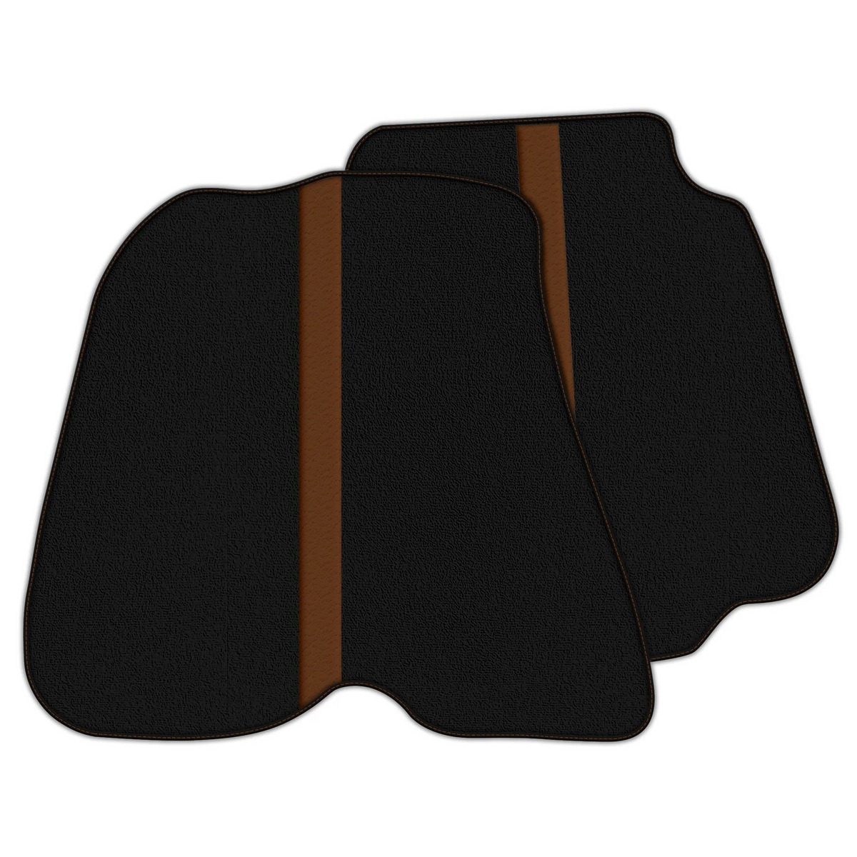Black Floor Mats with Leather Line for Ferrari 812 GTS (2019-2023) - Various Colors