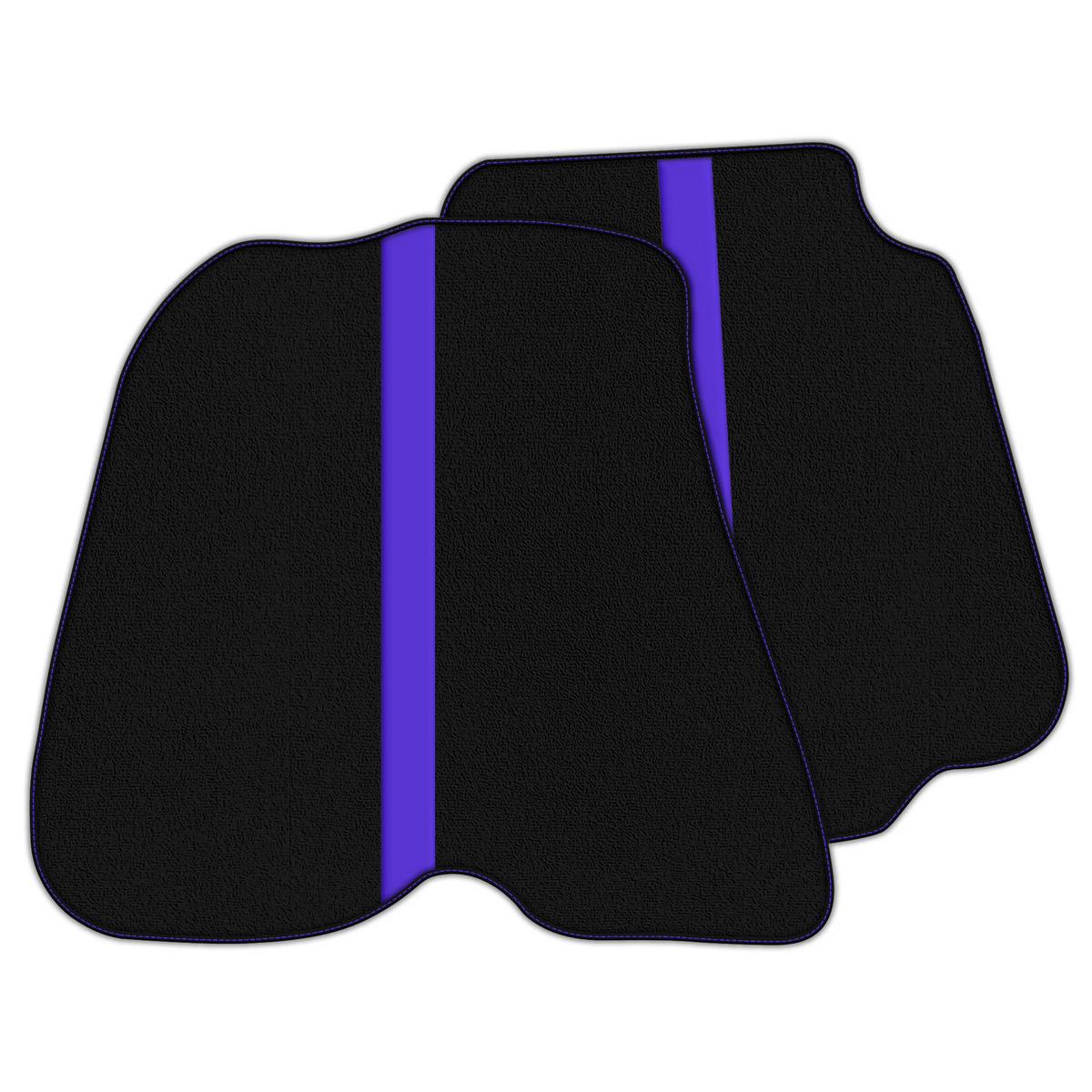 Black Floor Mats with Leather Line for Ferrari F12 Berlinetta (2012-2022) - Various Colors
