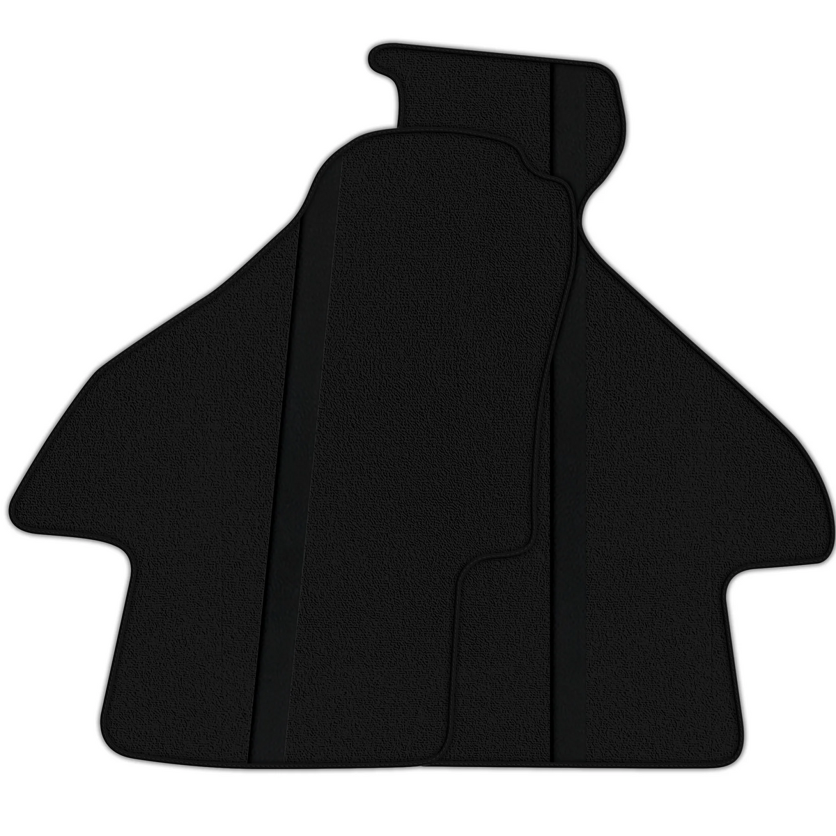 Black Floor Mats with Leather Line for Ferrari Mondial Coupe (1983-1993) - Various Colors