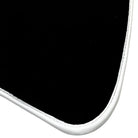 Black Floor Mats with White Trim For Ford Mustang VI (2015-2023) With Pony - AutoWin