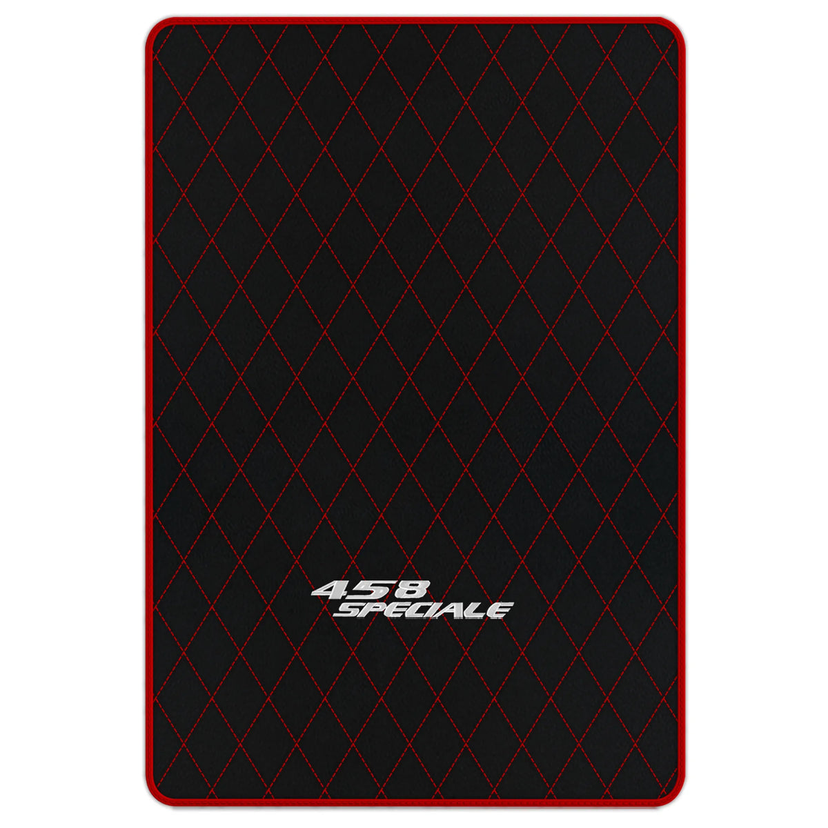 Black Leather Floor Mats for Ferrari 458 Speciale (2012-2015) with Single Diamond Pattern | Full Set Option