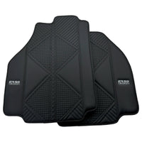 Black Leather Floor Mats For Ferrari 488 Pista Spider (2019-2021) ER56 Design