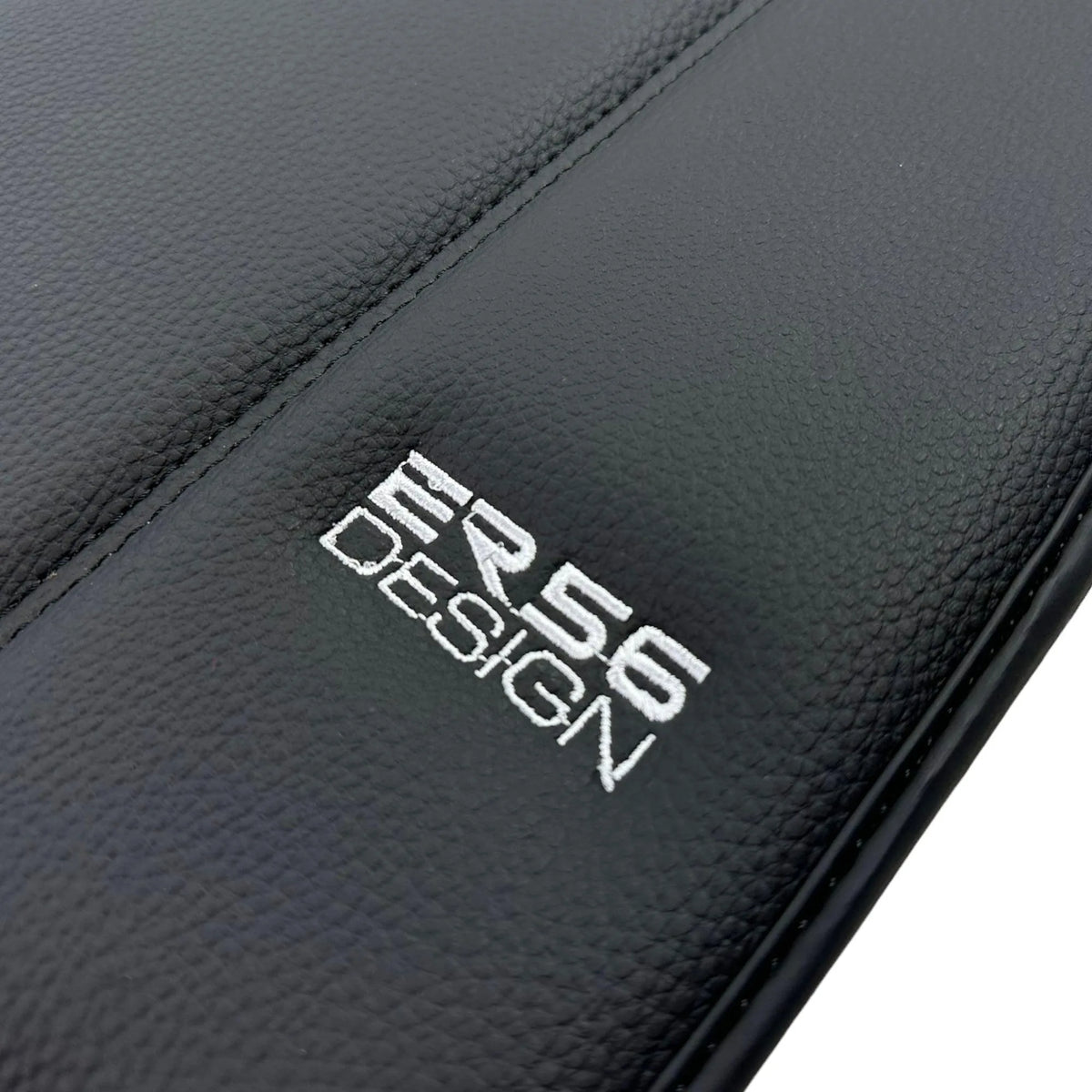 Black Leather Floor Mats For Ferrari 488 Spider (2016-2022) ER56 Design - AutoWin