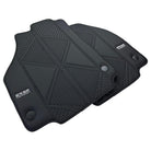 Black Leather Floor Mats For Ferrari 488 Spider (2016-2022) ER56 Design - AutoWin