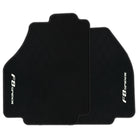 Black Leather Floor Mats for Ferrari F8 Spider (2019-2023) with Single Diamond Pattern | Full Set Option