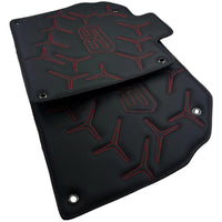 Black Leather Floor Mats for Lamborghini Aventador SVJ 63 Edition - AutoWin
