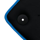 Black Leather Floor Mats For Lamborghini Aventador with Blue Trim - AutoWin