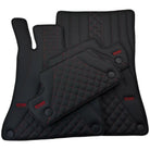 Black Leather Floor Mats For Mercedes Benz GLS-Class X167 Maybach (2020-2023) | ER56 Design