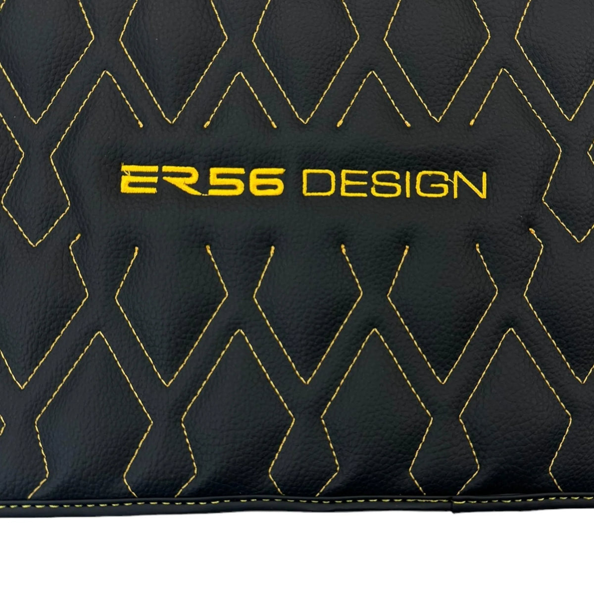 Black Leather Floor Mats for Rolls-Royce Phantom VIII (2017-2024) ER56 Design - AutoWin