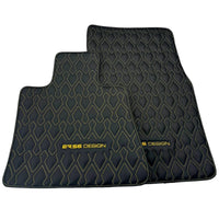 Black Leather Floor Mats for Rolls-Royce Phantom VIII (2017-2024) ER56 Design - AutoWin