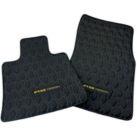 Black Leather Floor Mats for Rolls-Royce Phantom VIII (2017-2024) ER56 Design - AutoWin