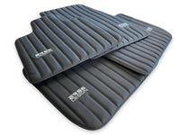 Black Leather Floor Mats for Rolls Royce Phantom VIII (2017-2024) ER56 Design Brand - AutoWin