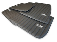 Black Leather Floor Mats for Rolls Royce Phantom VIII (2017-2024) ER56 Design Brand - AutoWin