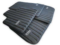 Black Leather Floor Mats for Rolls Royce Phantom VIII (2017-2024) ER56 Design Brand - AutoWin