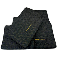 Black Leather Floor Mats for Rolls-Royce Phantom VIII (2017-2024) ER56 Design - AutoWin