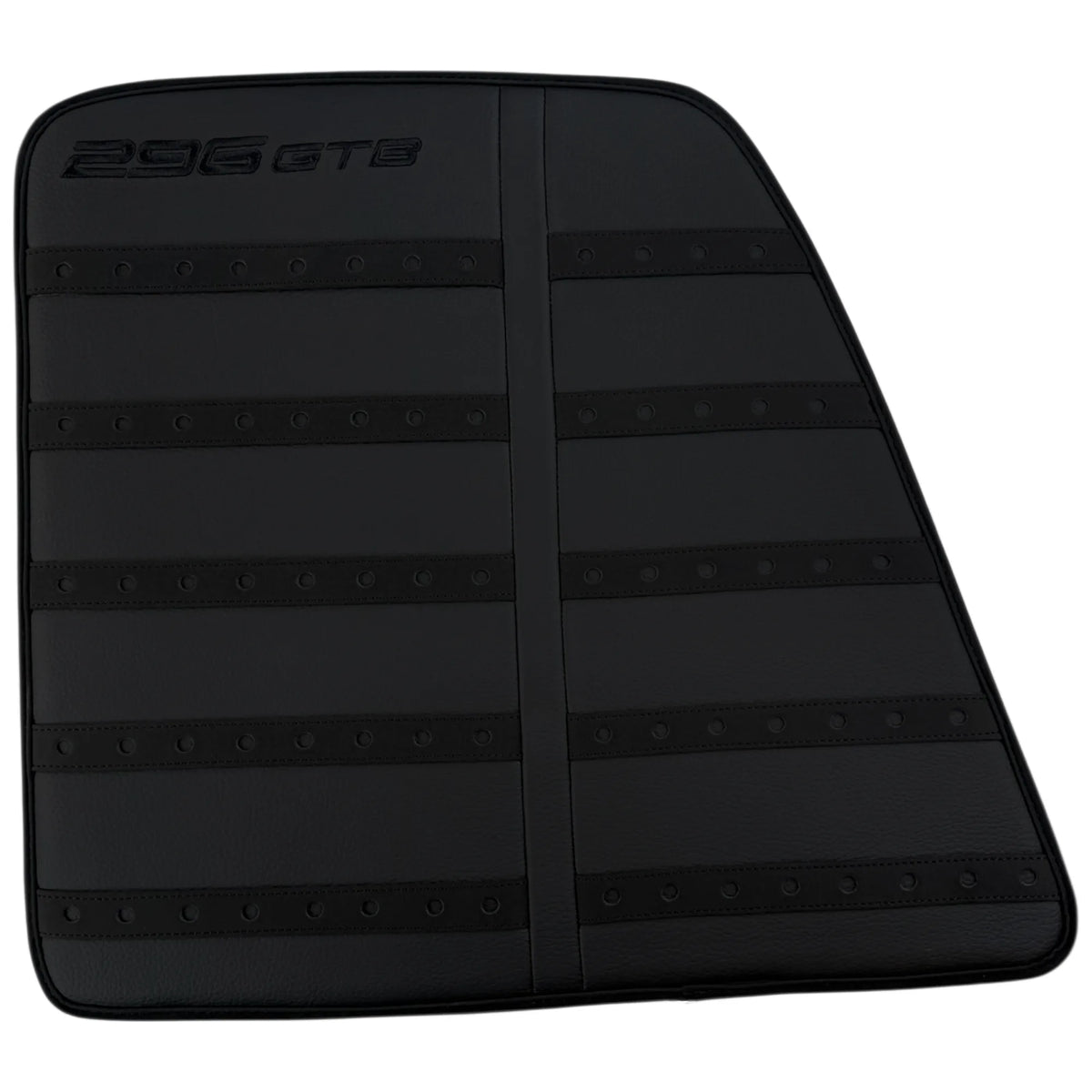 Black Leather Floor Mats with Black Daytona Design for Ferrari 296 GTB (2022-2027)