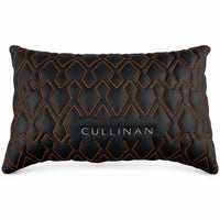 Black Leather Pillows Set of 2 for Rolls-Royce Cullinan | Orange Sewing