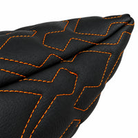 Black Leather Pillows Set of 2 for Rolls-Royce Cullinan | Orange Sewing