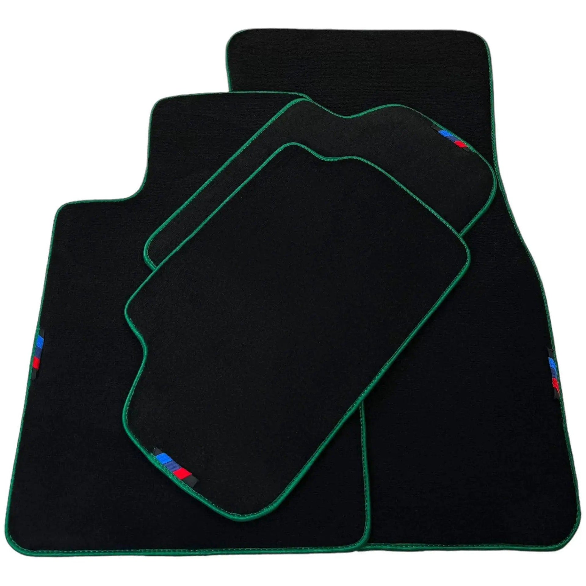 Black Mats For BMW 3 Series F31 5-doors Wagon | Green Trim - AutoWin
