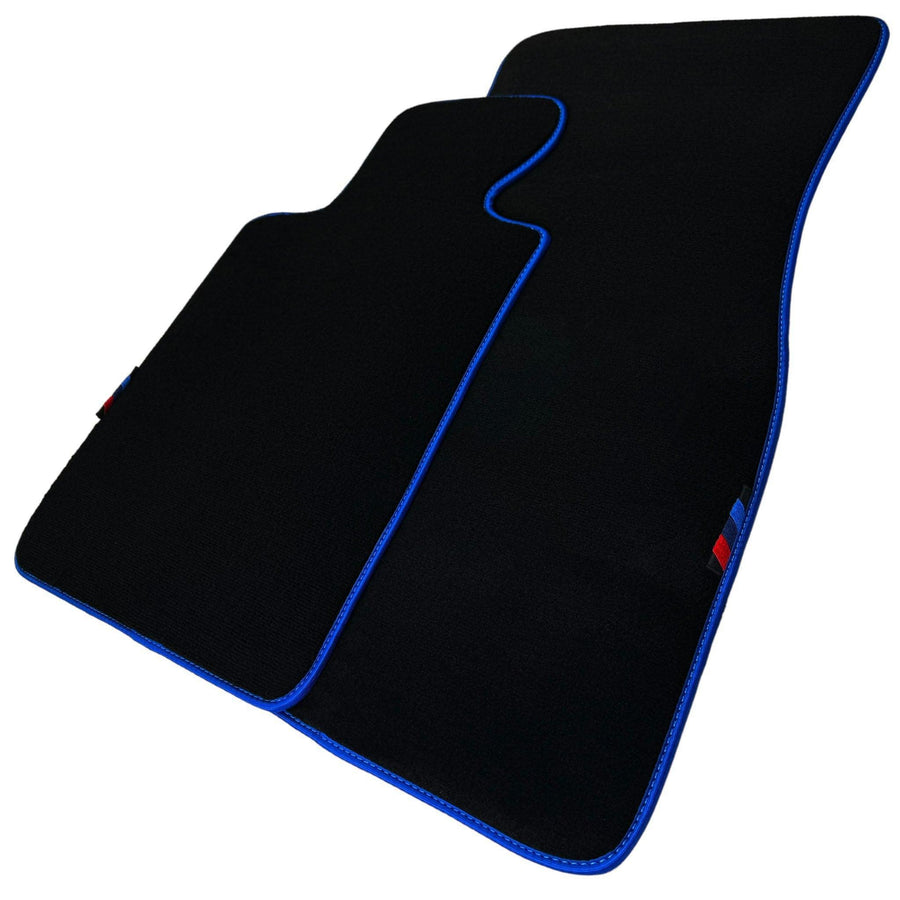 Black Mats For BMW 1 Series F70 | Blue Trim - AutoWin