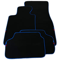 Black Mats For BMW G60 (2023-2026) Sedan | Blue Trim - AutoWin