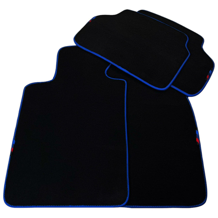 Black Mats For BMW G60 (2023-2026) Sedan | Blue Trim - AutoWin