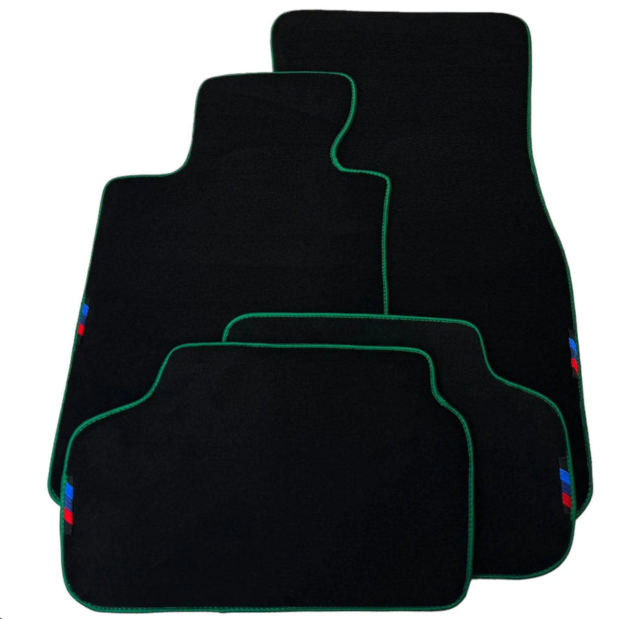 Black Mats For BMW M5 G90 (2023-2026) Sedan | Green Trim - AutoWin