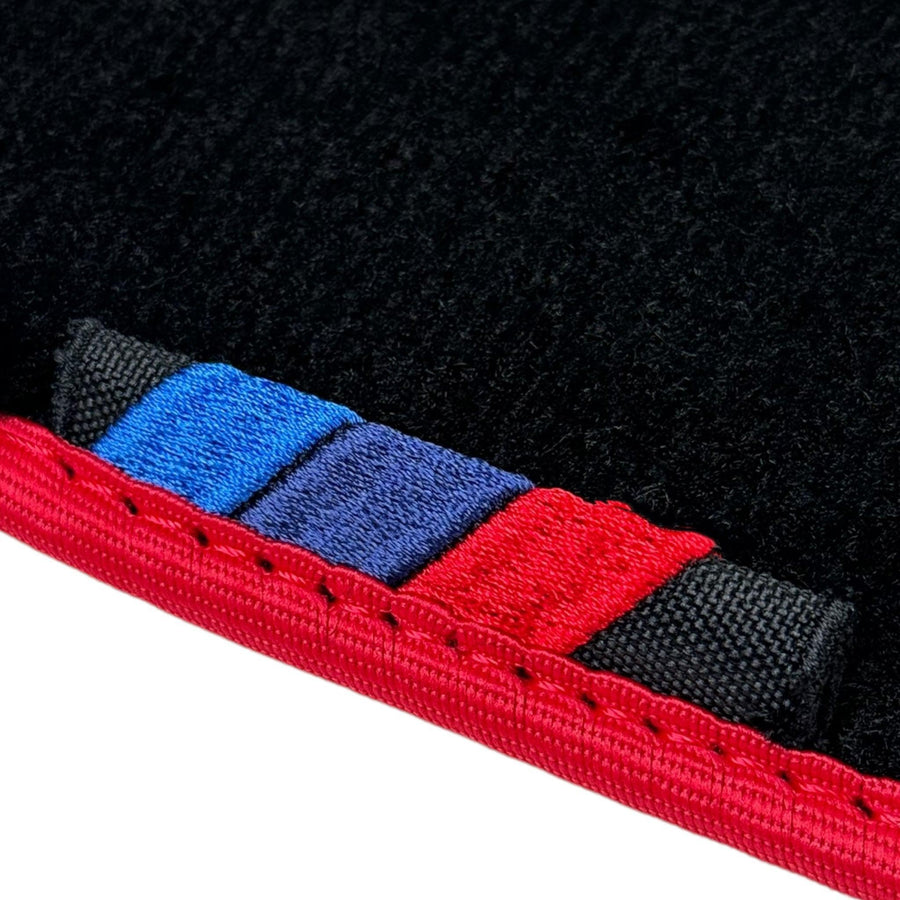 Black Mats For BMW Gran Tourer F46 (2015-2022) 7 Seats | Red Trim - AutoWin