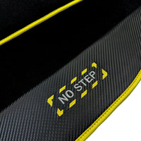 Black Mats For BMW 6 Series E64 Convertible | Fighter Jet Edition | Yellow Trim - AutoWin