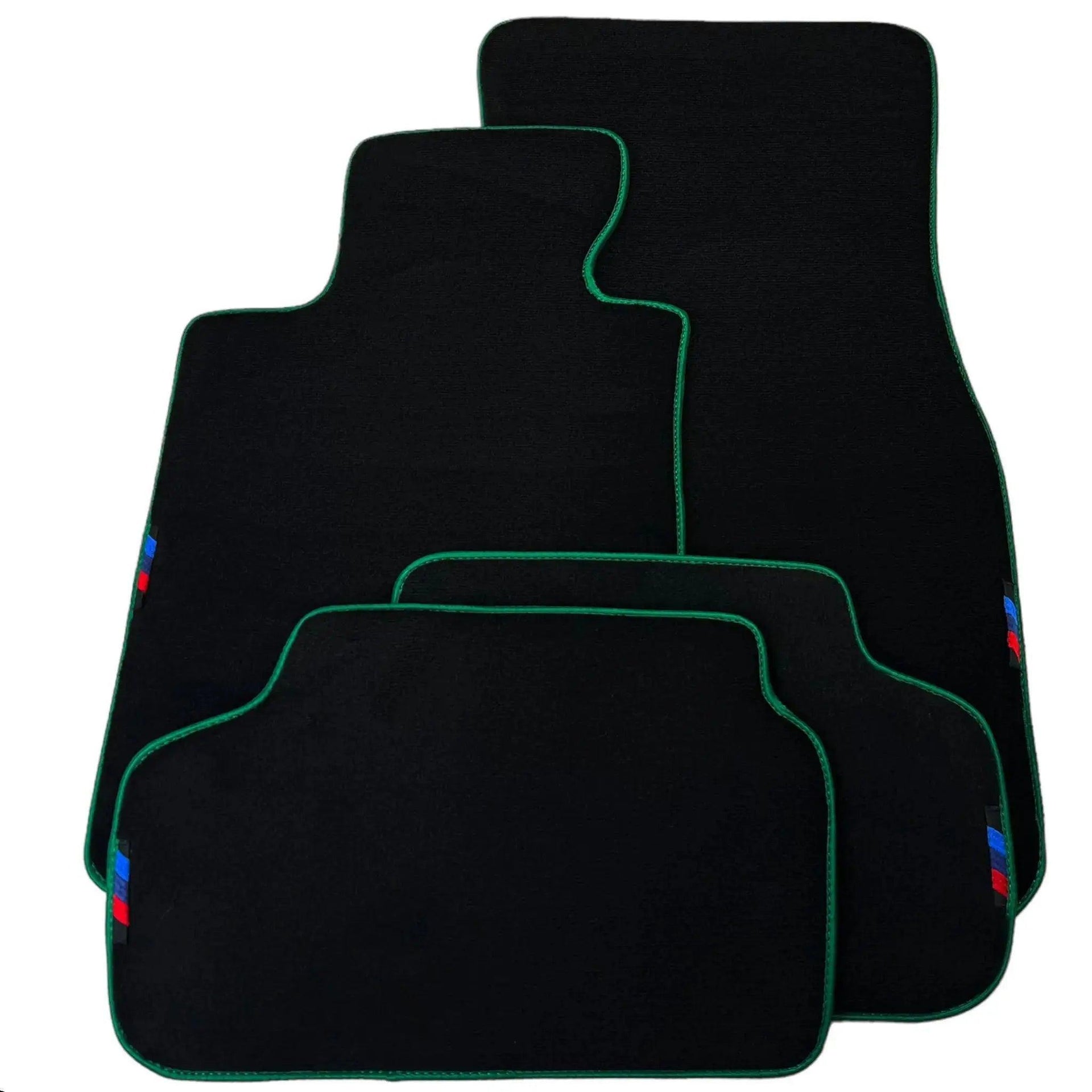 Black Mats For BMW M3 E92 | Green Trim - AutoWin
