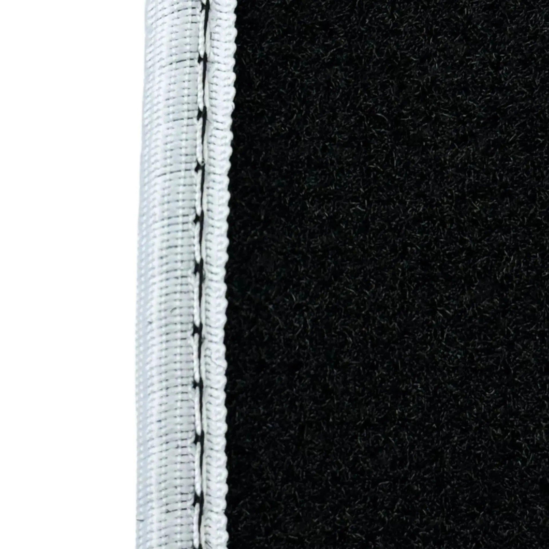 Black Mats For BMW M5 E34 | White Trim - AutoWin