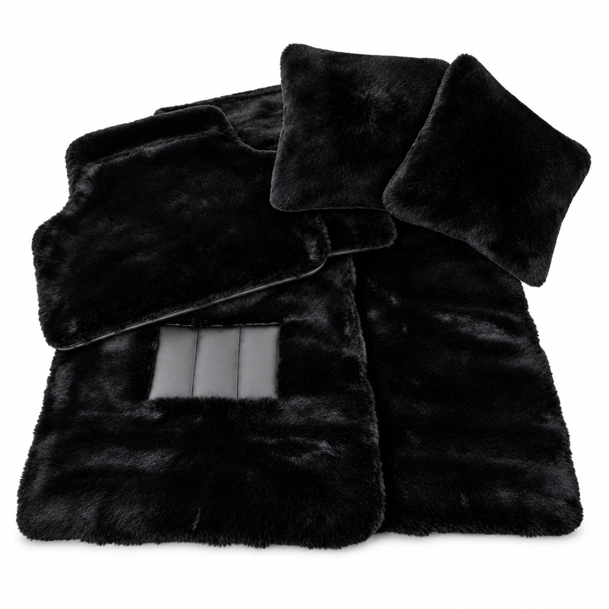 Black Sheepskin Floor Mats for Lamborghini Urus (2018-2027) | ER56 Design