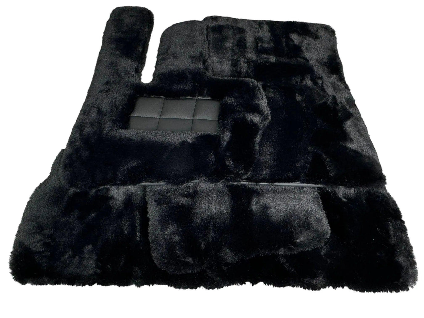 Black Sheepskin Floor Mats For Mercedes-Benz G Class W461 (1979-2008) ER56 Design - AutoWin
