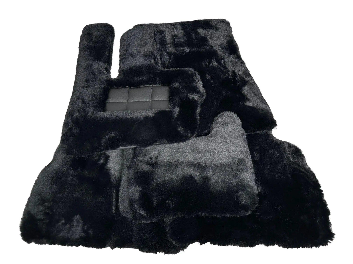 Black Sheepskin Floor Mats For Mercedes-Benz G Class W461 (1979-2008) ER56 Design - AutoWin