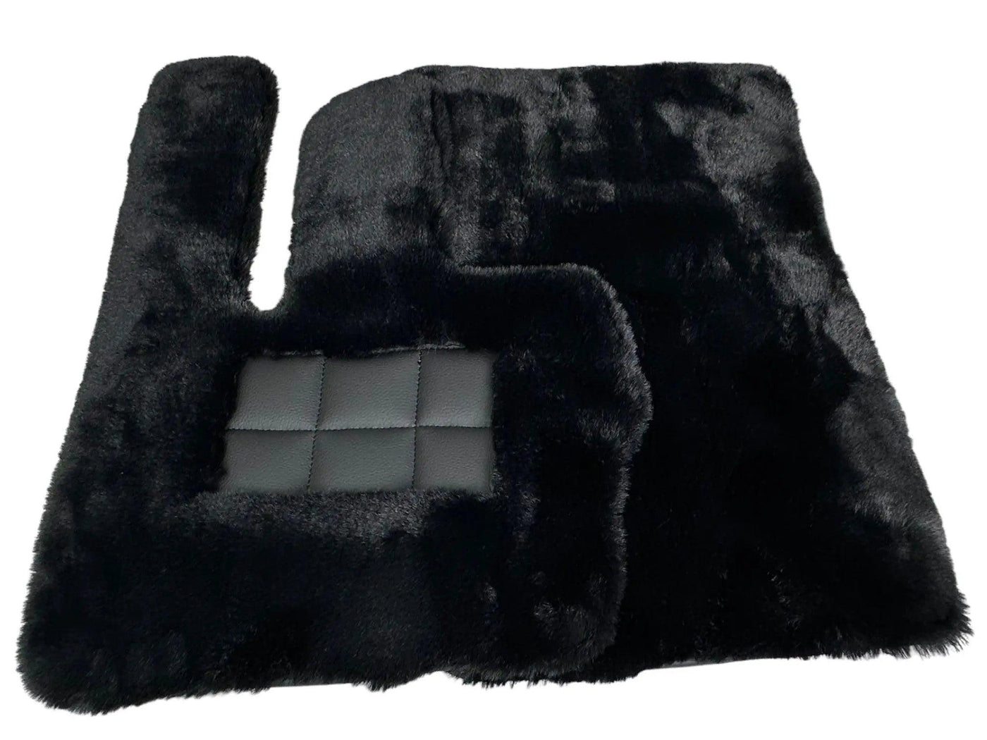 Black Sheepskin Floor Mats For Mercedes-Benz G Class W463 (2008-2018) ER56 Design - AutoWin
