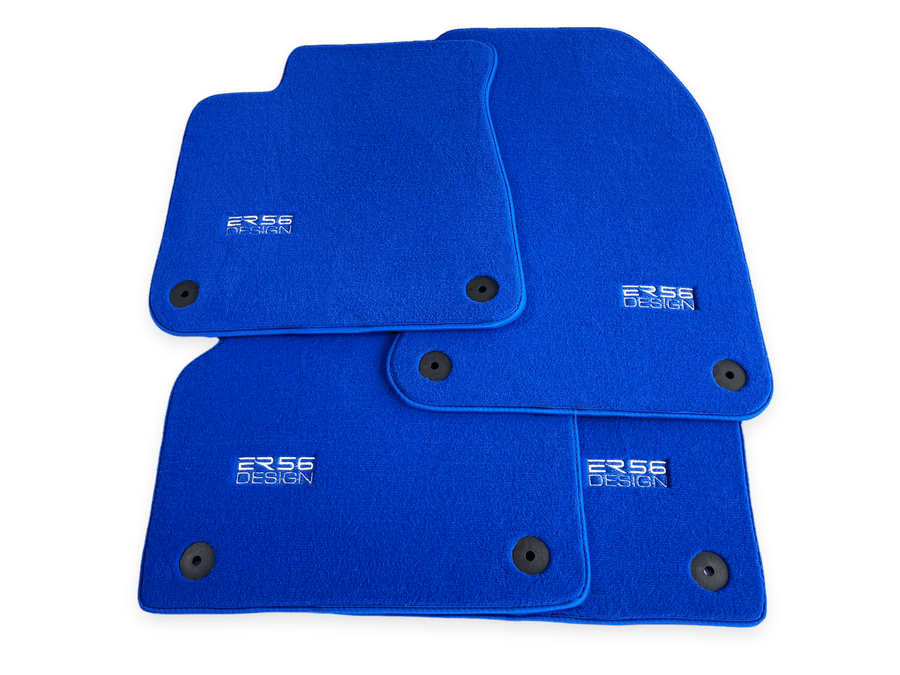 Blue Floor Mats for A4 - B9 Avant (2019-2023) | ER56 Design - AutoWin