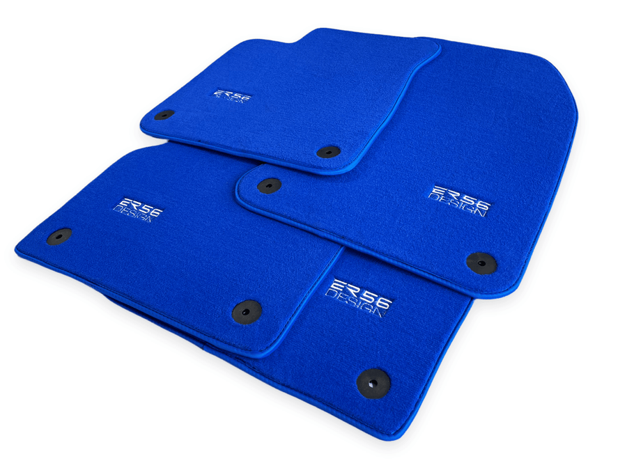 Blue Floor Mats for Audi A5 - F57 Convertible (2020-2023) | ER56 Design - AutoWin