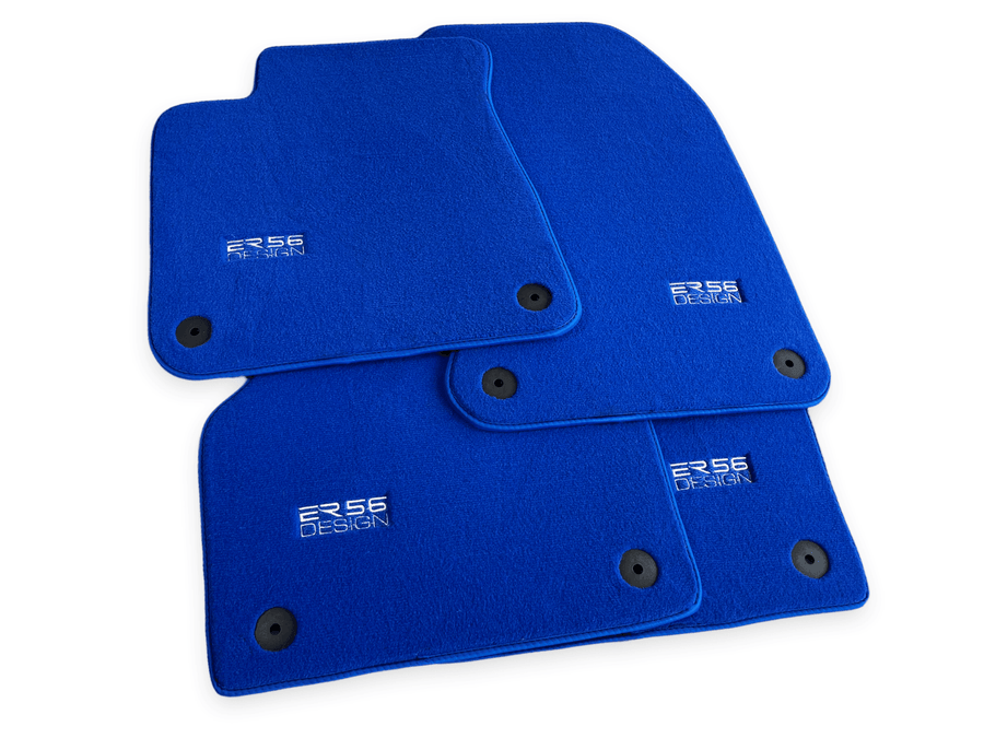 Blue Floor Mats for Audi A5 - F57 Convertible (2020-2023) | ER56 Design - AutoWin