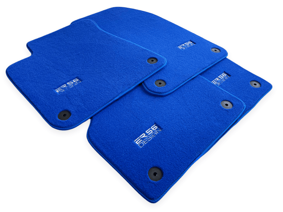 Blue Floor Mats for Audi A6 - C6 Allroad Quattro (2006-2008) | ER56 Design - AutoWin