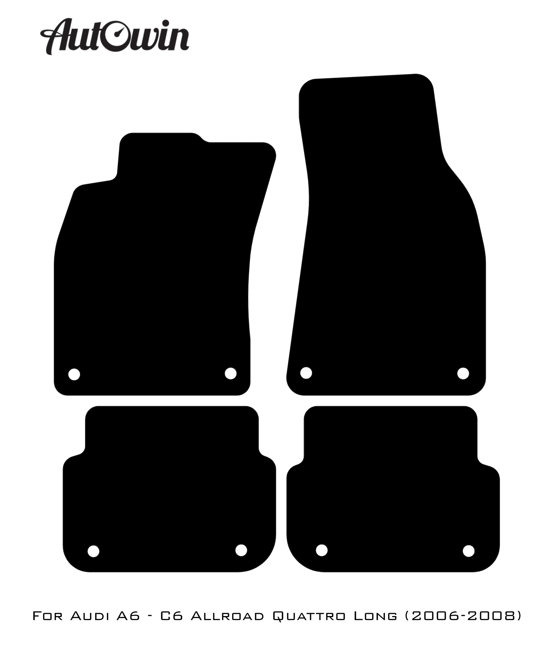 Blue Floor Mats for Audi A6 - C6 Allroad Quattro Long (2006-2008) | ER56 Design - AutoWin