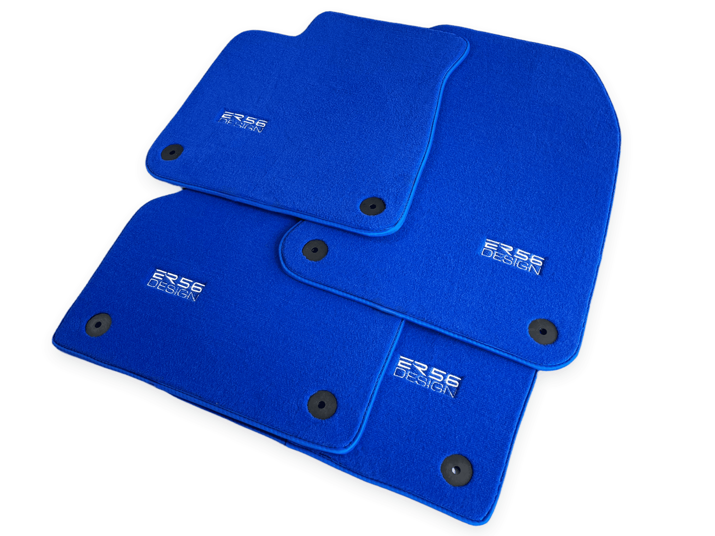 Blue Floor Mats for Audi A6 - C6 Avant Long (2004-2008) | ER56 Design - AutoWin