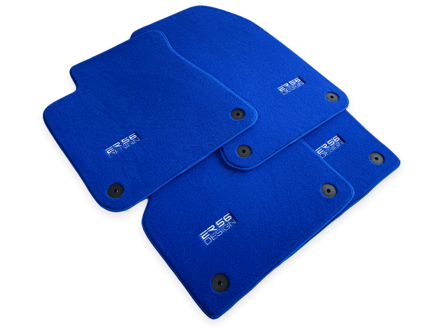 Blue Floor Mats for Audi A6 - C6 Avant Long (2004-2008) | ER56 Design - AutoWin