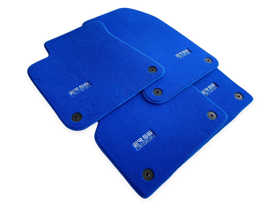 Blue Floor Mats for Audi Q5 8R Hybrid (2008-2017) | ER56 Design - AutoWin
