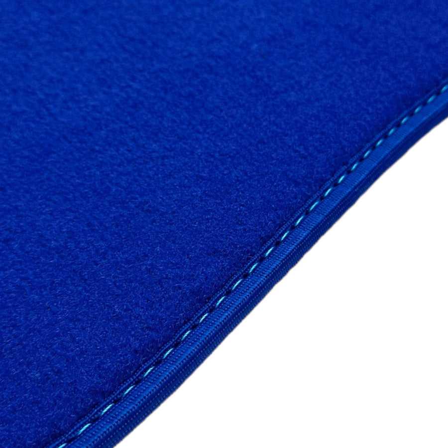 Blue Floor Mats For Bentley Bentayga (2015-2023) with Alcantara Leather - AutoWin