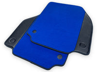 Blue Floor Mats For Ferrari 458 GT2 2012-2015 Carbon Fiber Leather