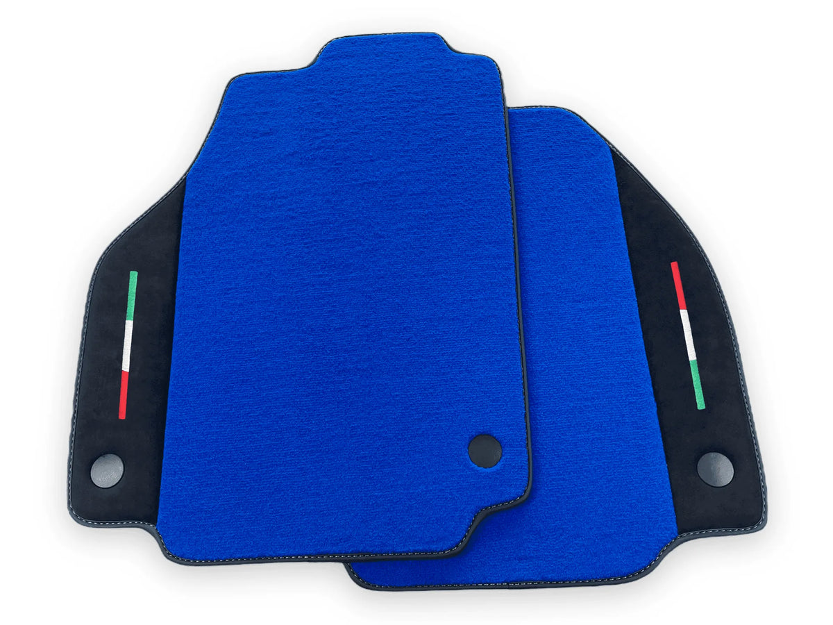 Blue Floor Mats For Ferrari 458 Italia 2009-2015 Alcantara Leather - AutoWin