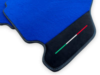 Blue Floor Mats For Ferrari F430 2004-2009 With Alcantara Leather - AutoWin